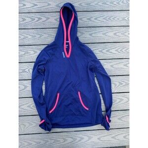 Reebok medium blue hoodie long sleeve atheltic thumb hole sweatshirt